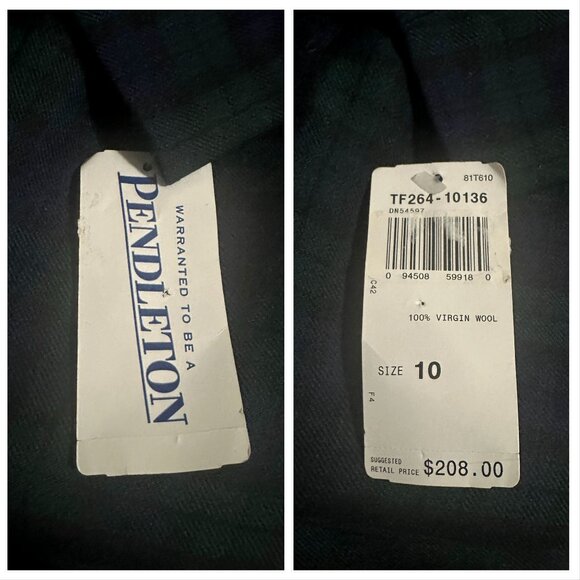 Pendleton Blackwatch Plaid Wool Blazer Jacket Women 10 NWT Virgin Wool Classic - Picture 6 of 14